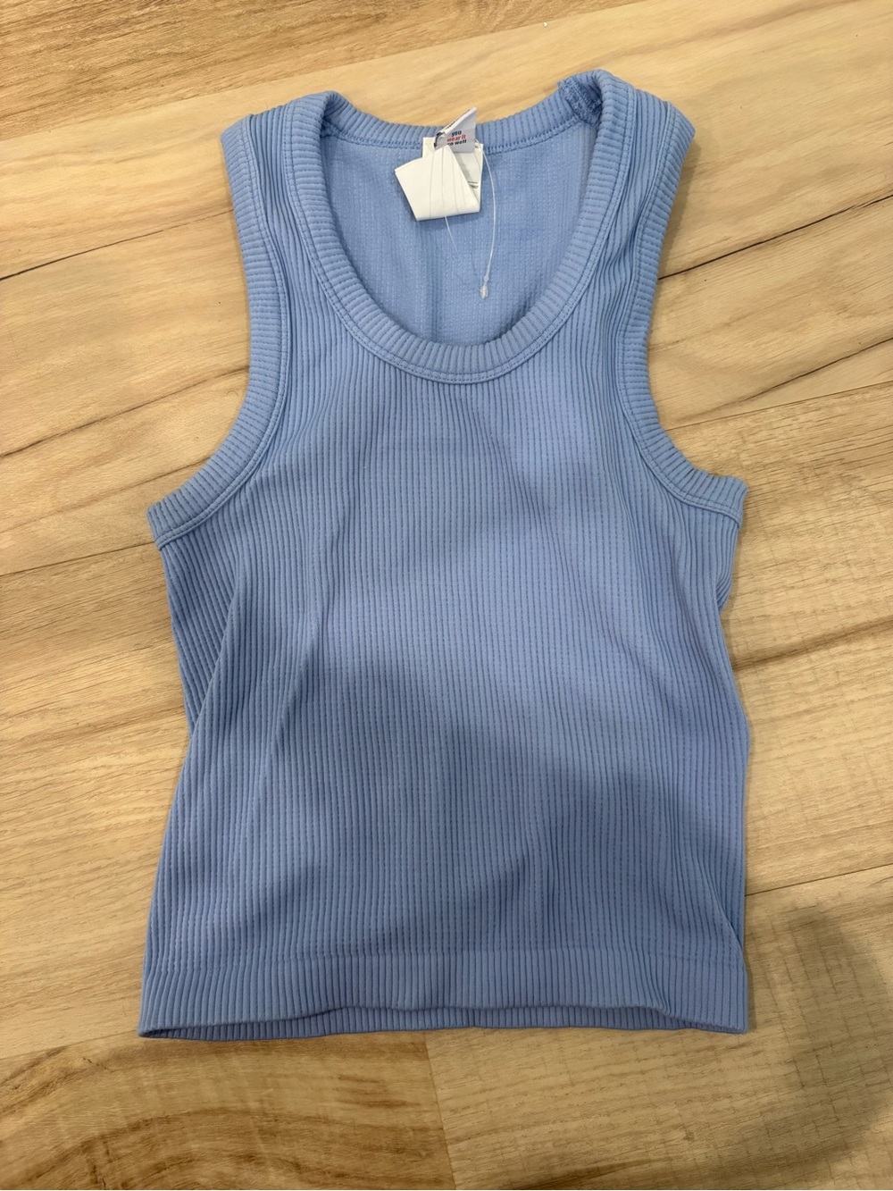 Old Navy Ribbed Scoop Neck Tank Top - Light Blue